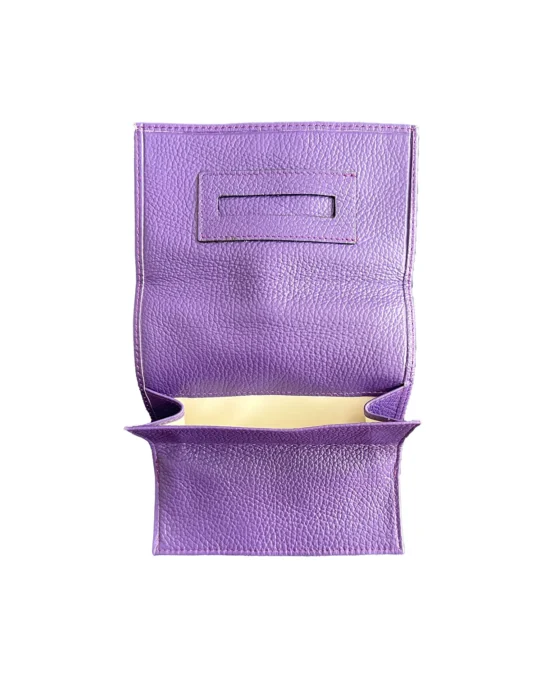 purple leather tobacco pouch vintage rolling tobacco case