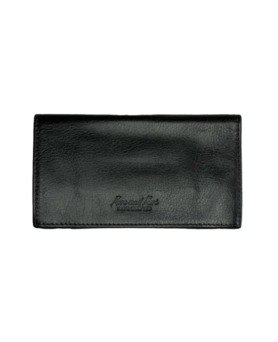 black leather tobacco pouch - vintage leather cigarette holder case